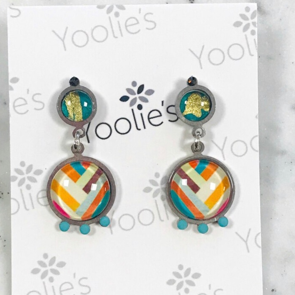 Yoolies Multi Metro Mod Earrings,NWT